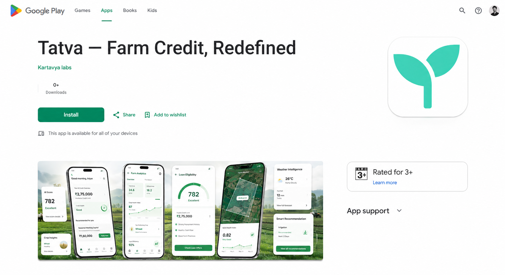 Tatva — Farm Credit, Redefined — Play Store showcase